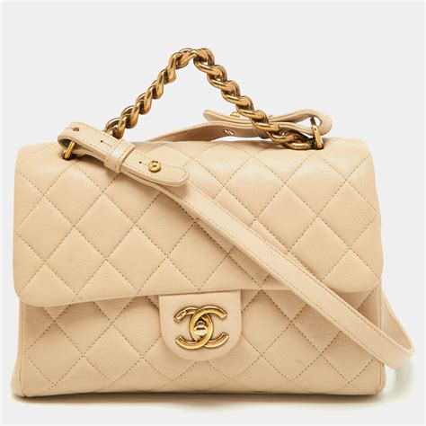 chanel trapezio beige